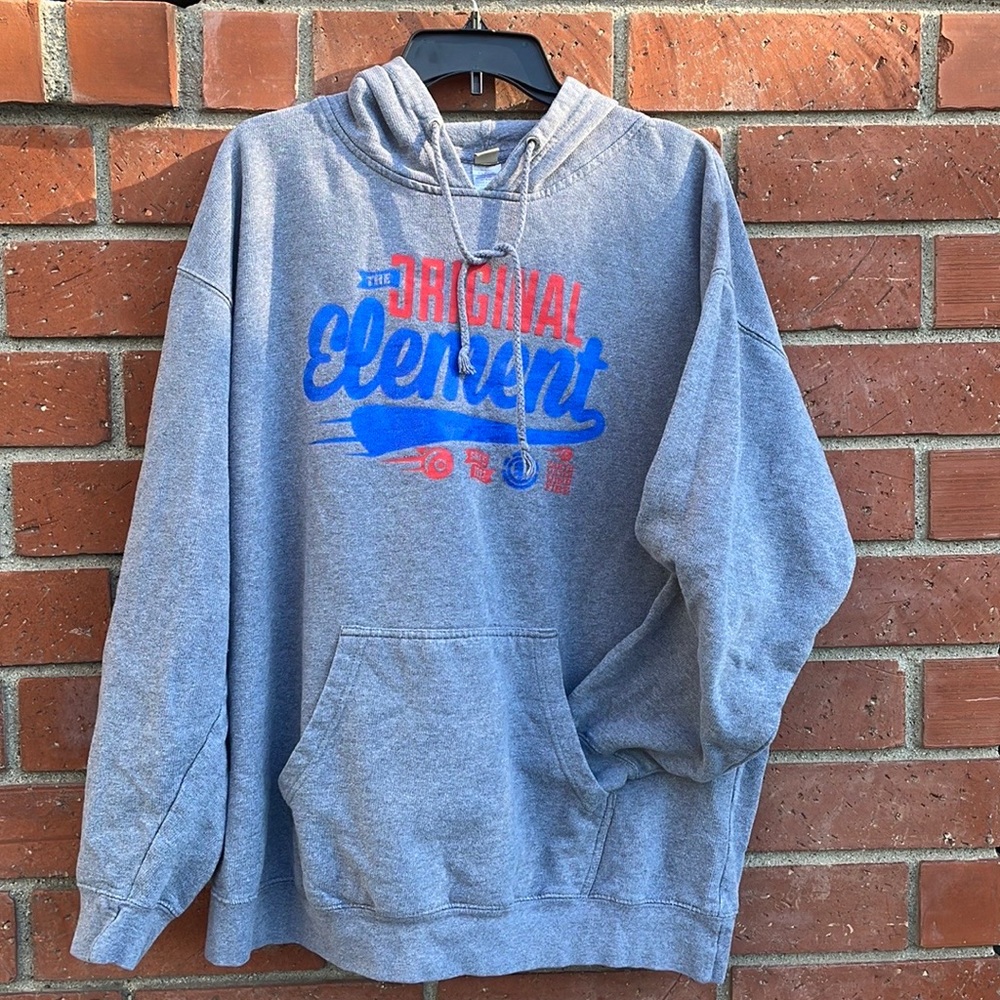 Men's Element Gray Hoodie Sweatshirt Size XL